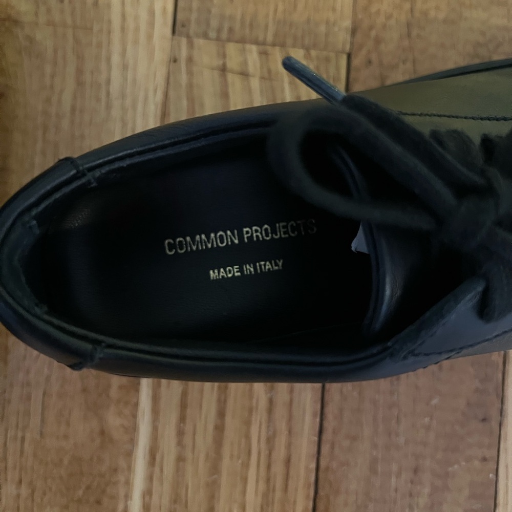 COMMON PROJECTS Achilles Low Leather Sneakers in Black Size 1 - Picture 3 of 4